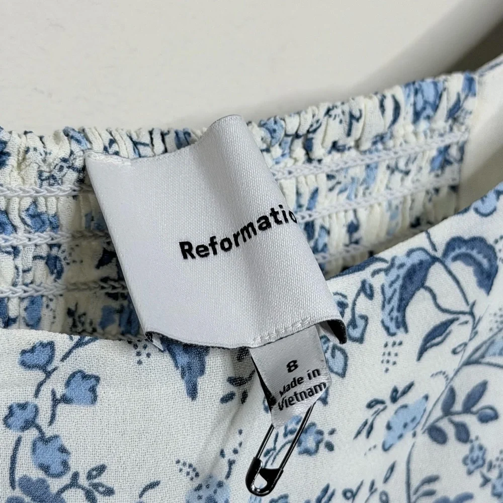 Reformation Marin Puff Sleeve Blouse